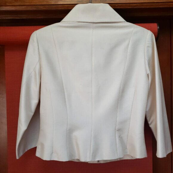 Vintage Newport News 100% Silk Off white 2 pc. Pantsuit - Picture 5 of 10